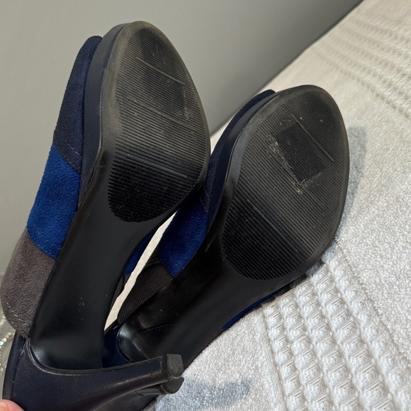 Impo Tricolor Mules in Black, Blue, and Gray - Picture 6 of 7